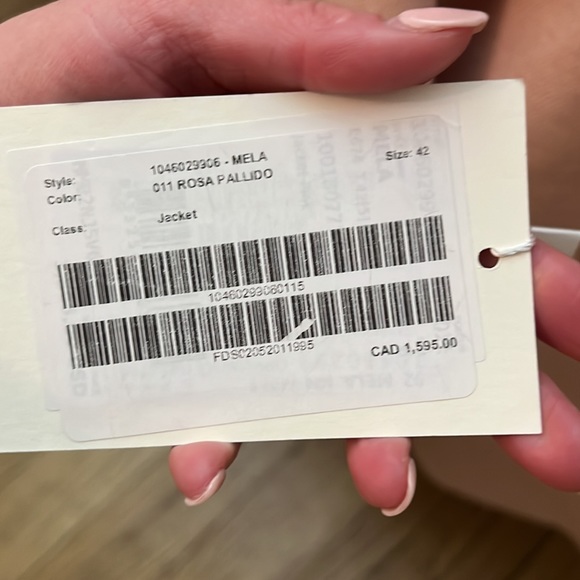 Blush Pink linen Women’s suit jacket, Relaxed fit-original tags never worn- - Picture 4 of 5